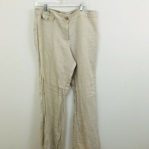 LOFT Beige 100% Linen Pants